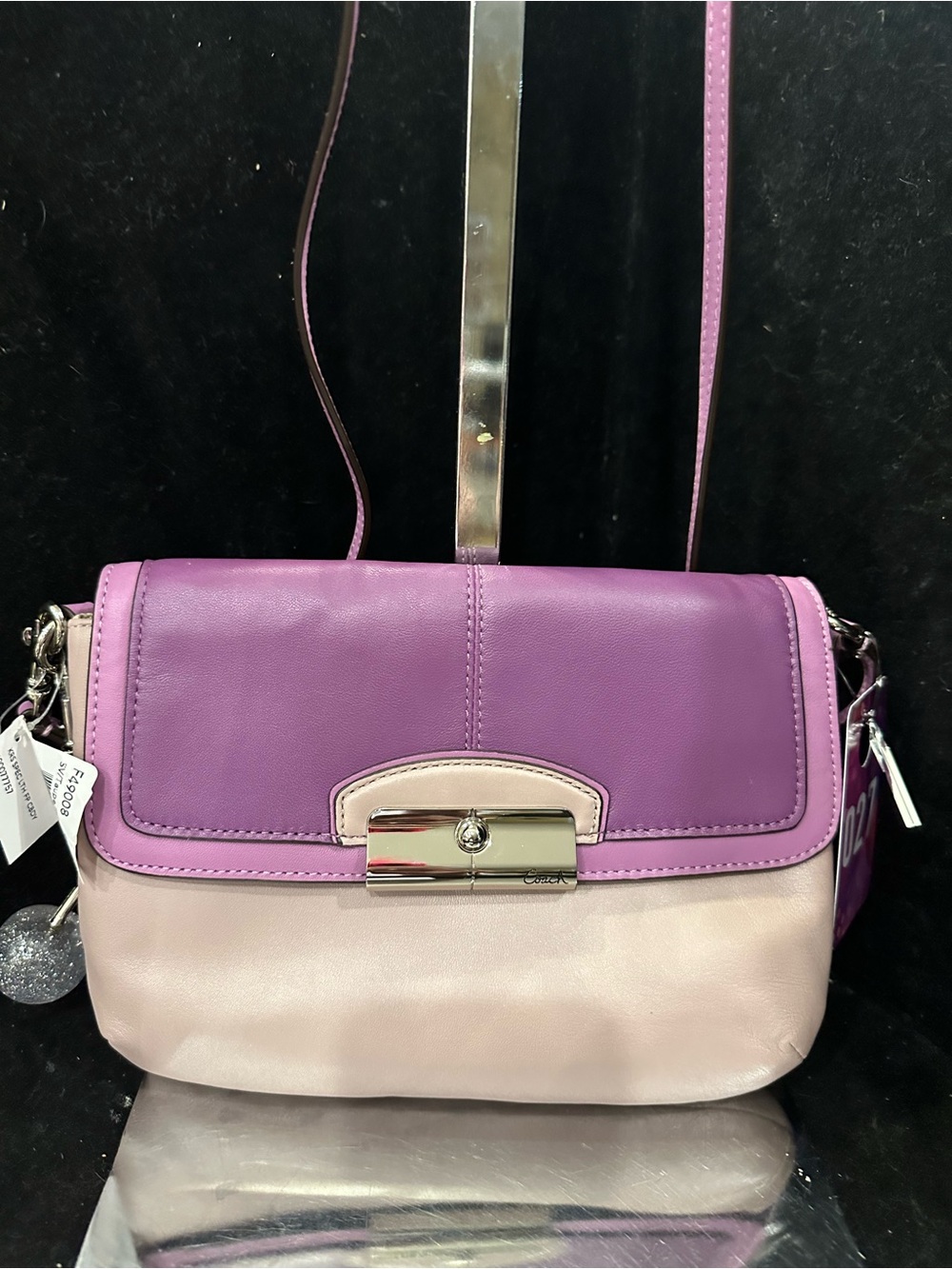 Coach # 338 Leather Kristen Spectator Crossbody Bag